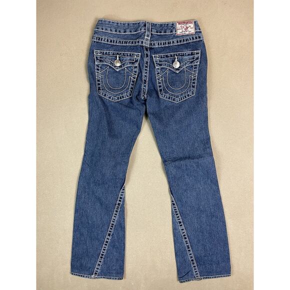 True Religion‎ Jeans Adult 30 Blue Joey Big T Flared Leg Denim Casual Womens - Picture 14 of 15